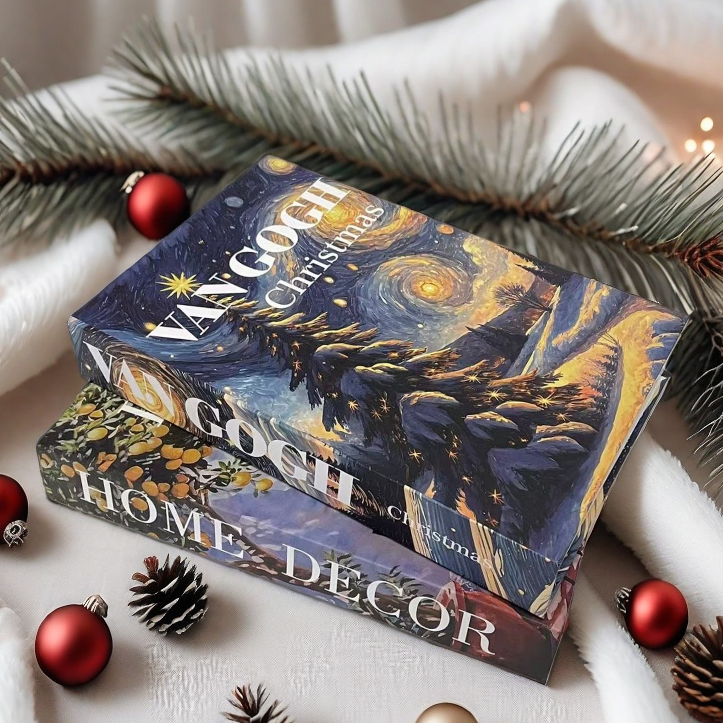 Interior Design Yearbook - Christmas Decoration Fake Book Storage Box