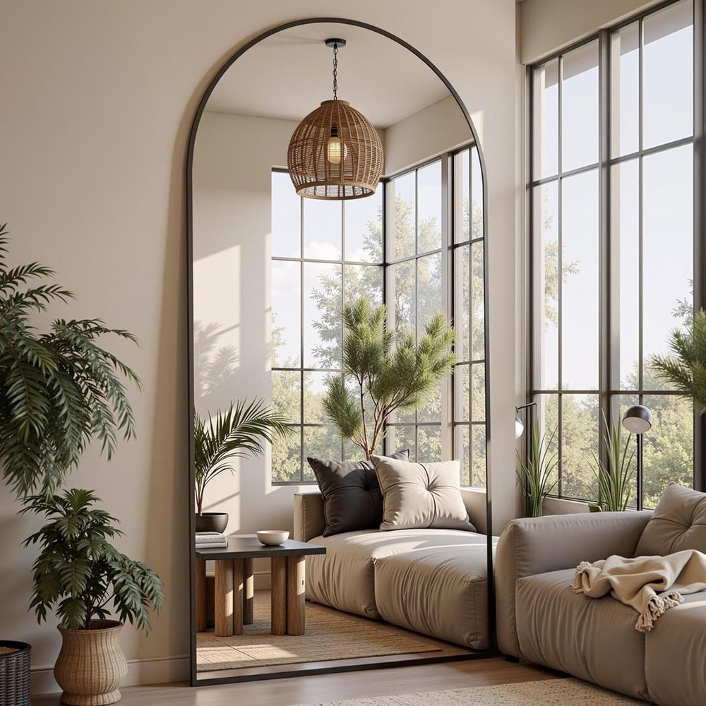 76x34 Oversized Full Length Mi - Arch Mirror Leaning のレビューと価格