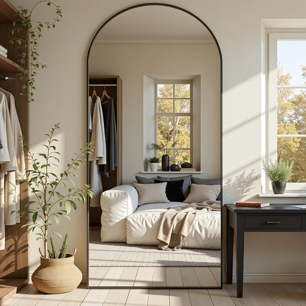 76x34 Oversized Full Length Mi - Arch Mirror Leaning のレビューと価格