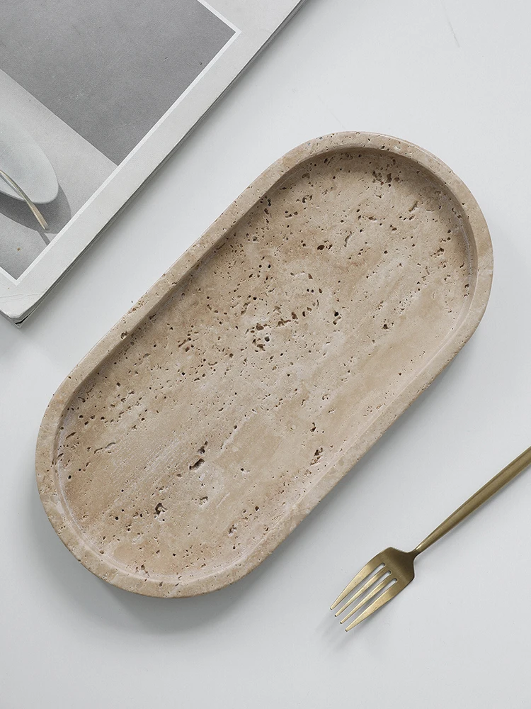 Minimalism Marble Tray for Per - Travertine Tray Oval のレビューと価格