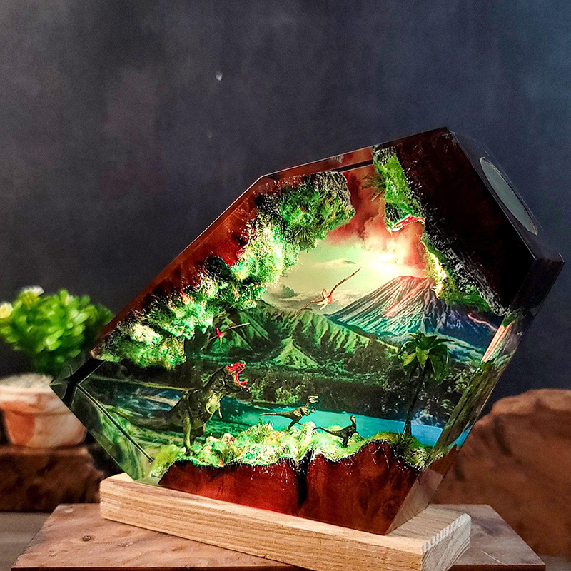 Table Resin Lamp Dinosaur Figu - Interior Design House のレビューと価格