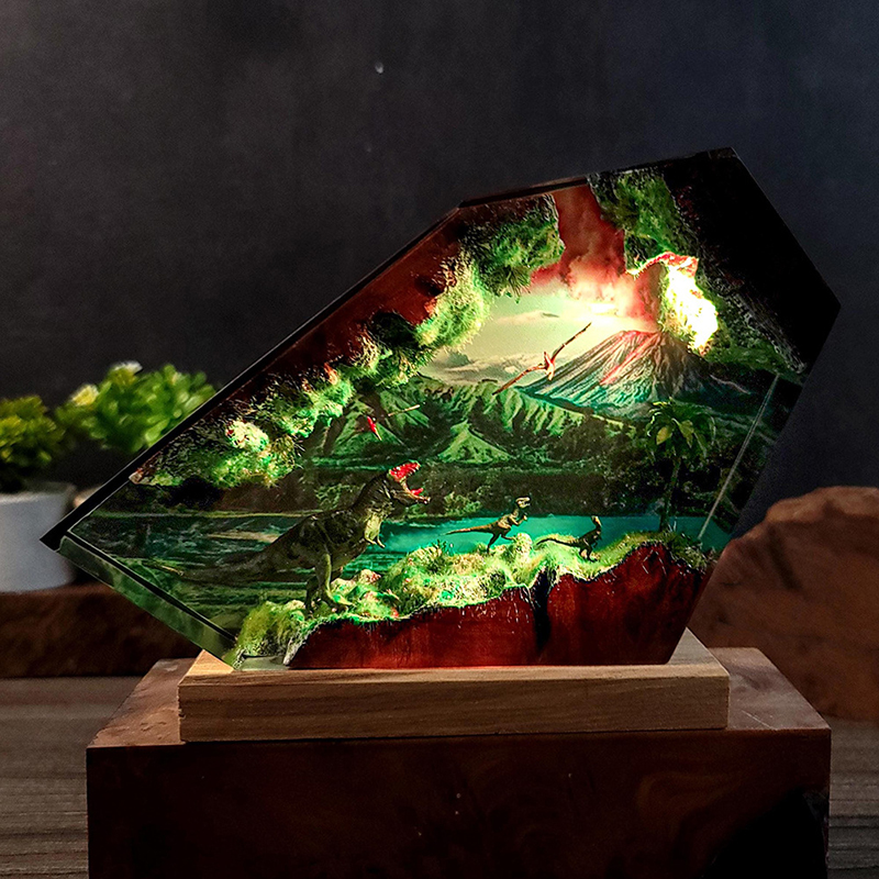 Table Resin Lamp Dinosaur Figu - Interior Design House のレビューと価格