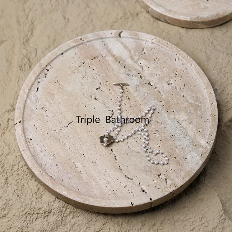 Natural Cave Stone Bathroom Su - Travertine Tray Oval のレビューと価格
