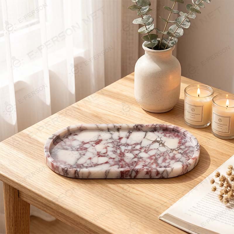 Natural Marble Tray Oval Stone - Travertine Tray Oval のレビューと価格