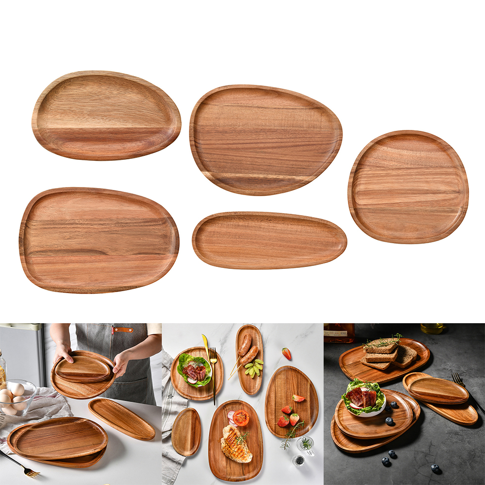 Wood Dinner Plates Irregular O - Travertine Tray Oval のレビューと価格