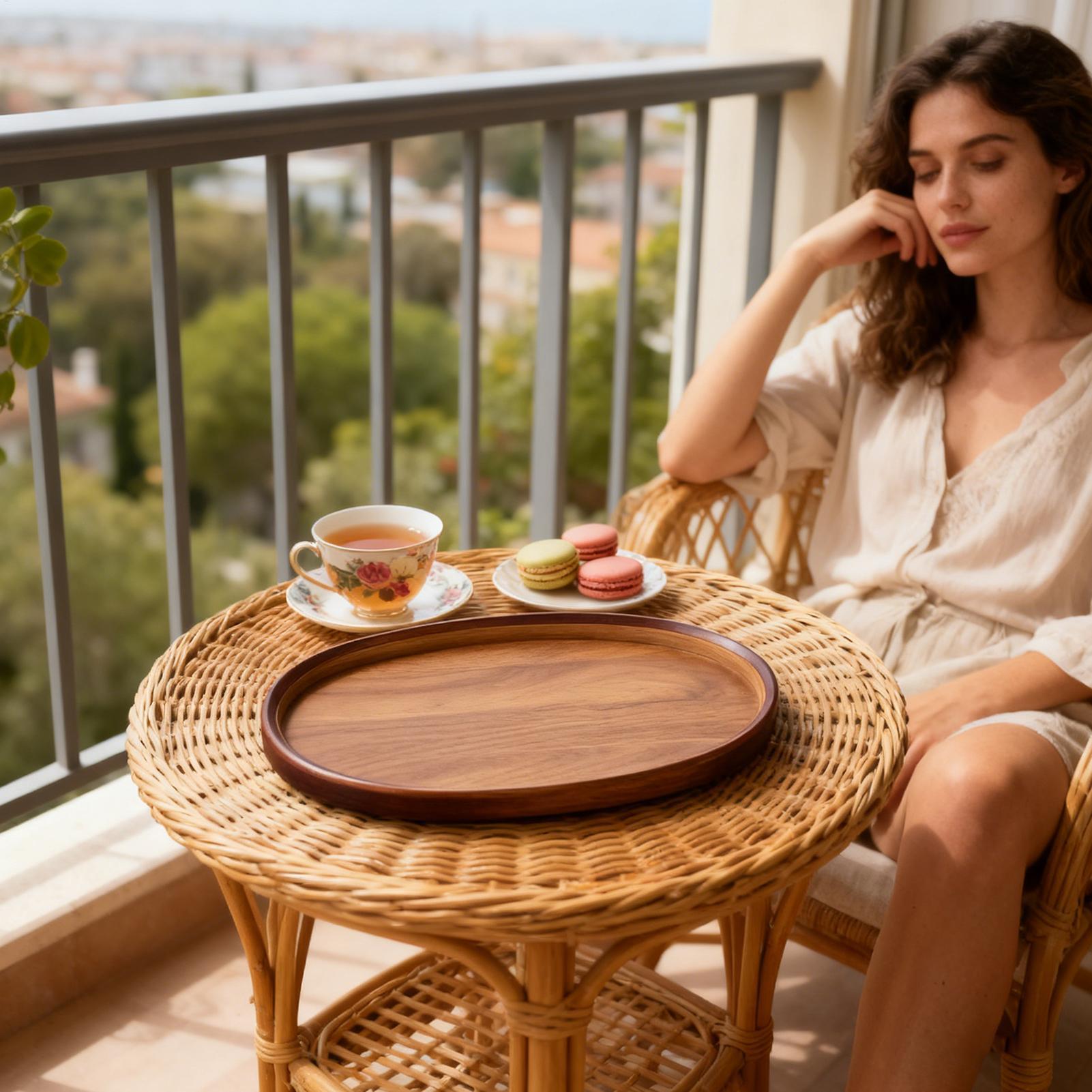 Wooden Serving Tray Oval Rusti - Travertine Tray Oval のレビューと価格