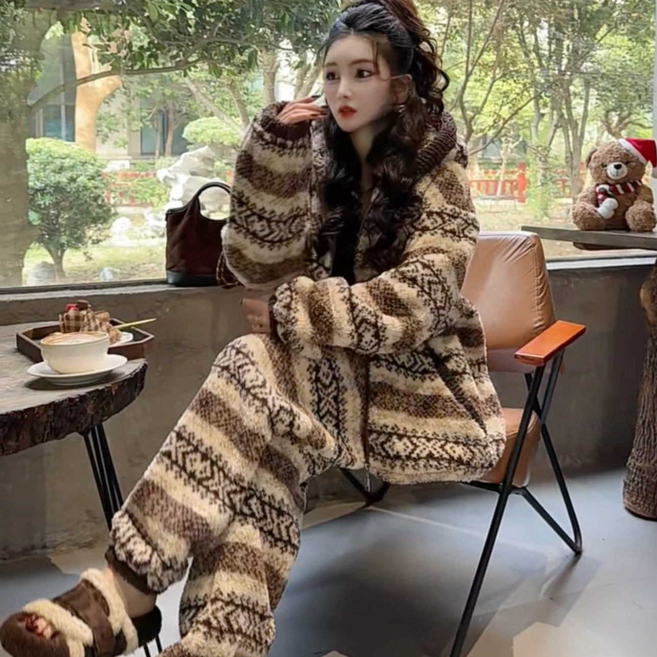 Women's Coral Fleece Pajamas W - Interior Design Warm のレビューと価格