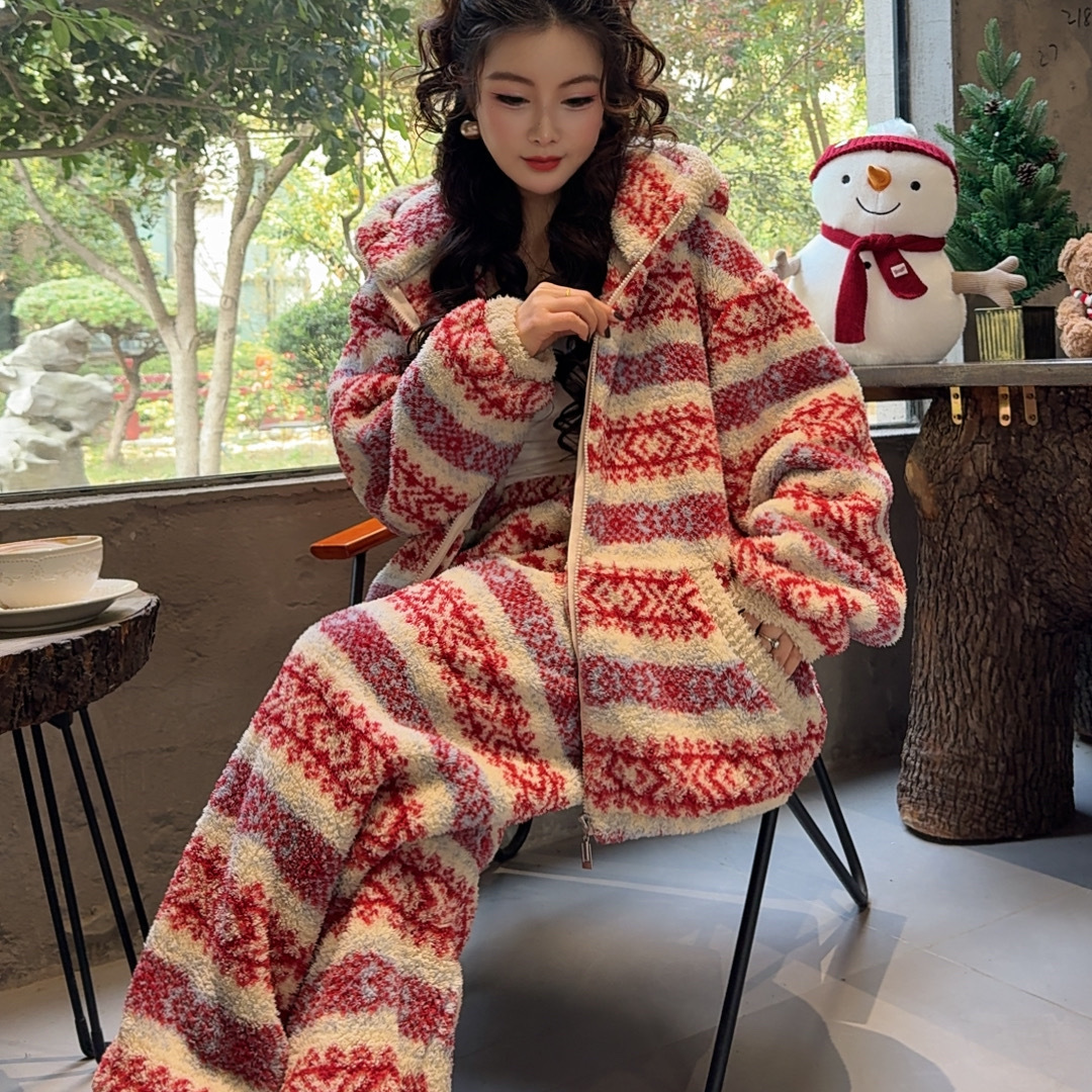 Women's Coral Fleece Pajamas W - Interior Design Warm のレビューと価格
