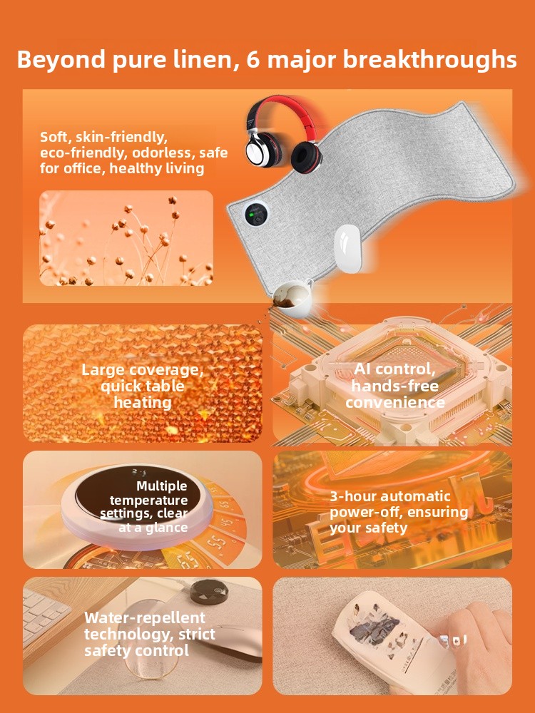 Heated Mousepad Linen Material - Interior Design Warm のレビューと価格