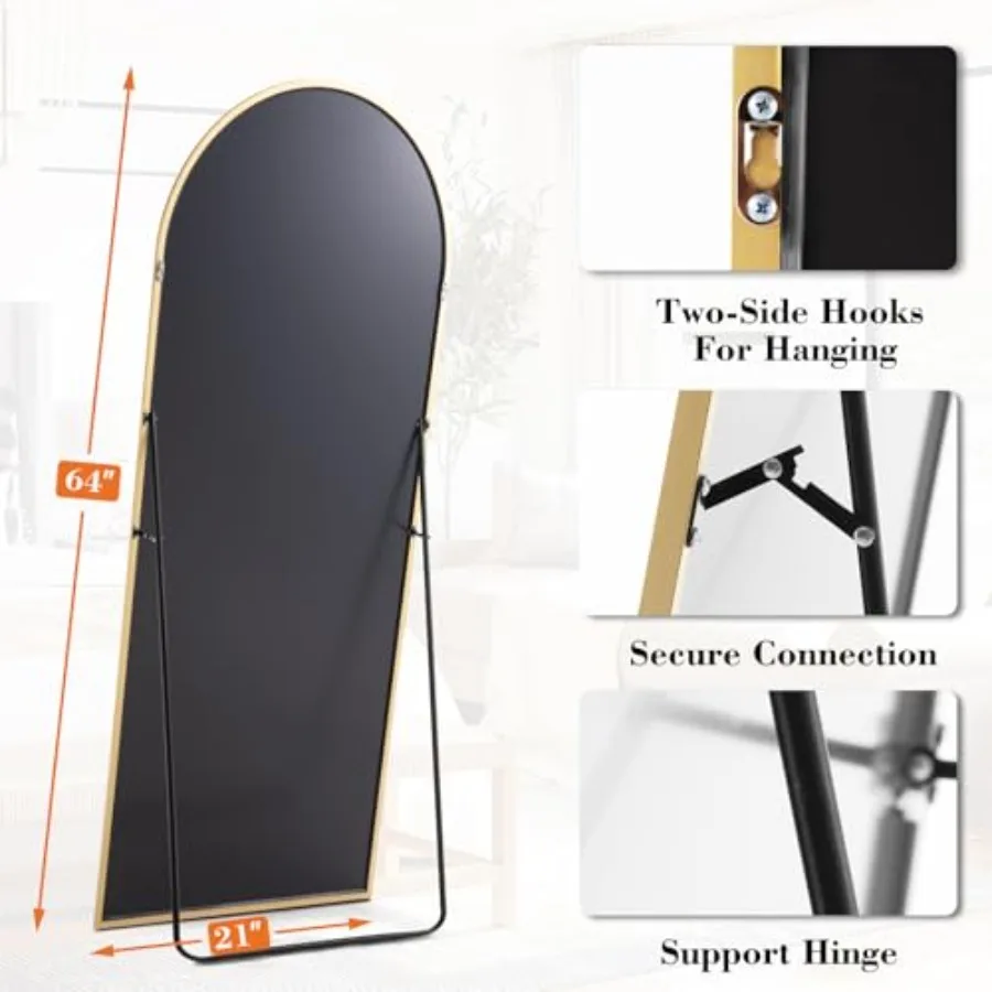 64x21 Arched Full Length Mirro - Arch Mirror Leaning のレビューと価格