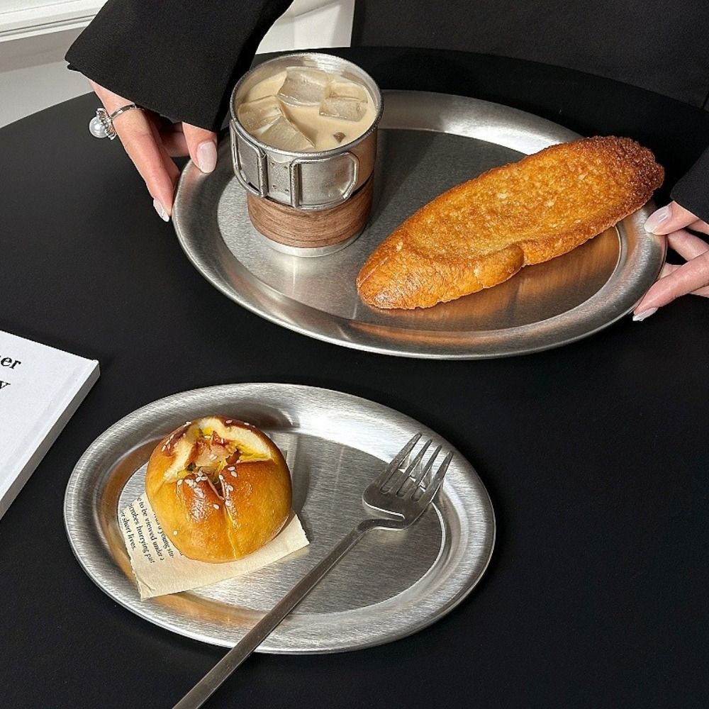 New Stainless Steel Cake Tray  - Travertine Tray Oval のレビューと価格