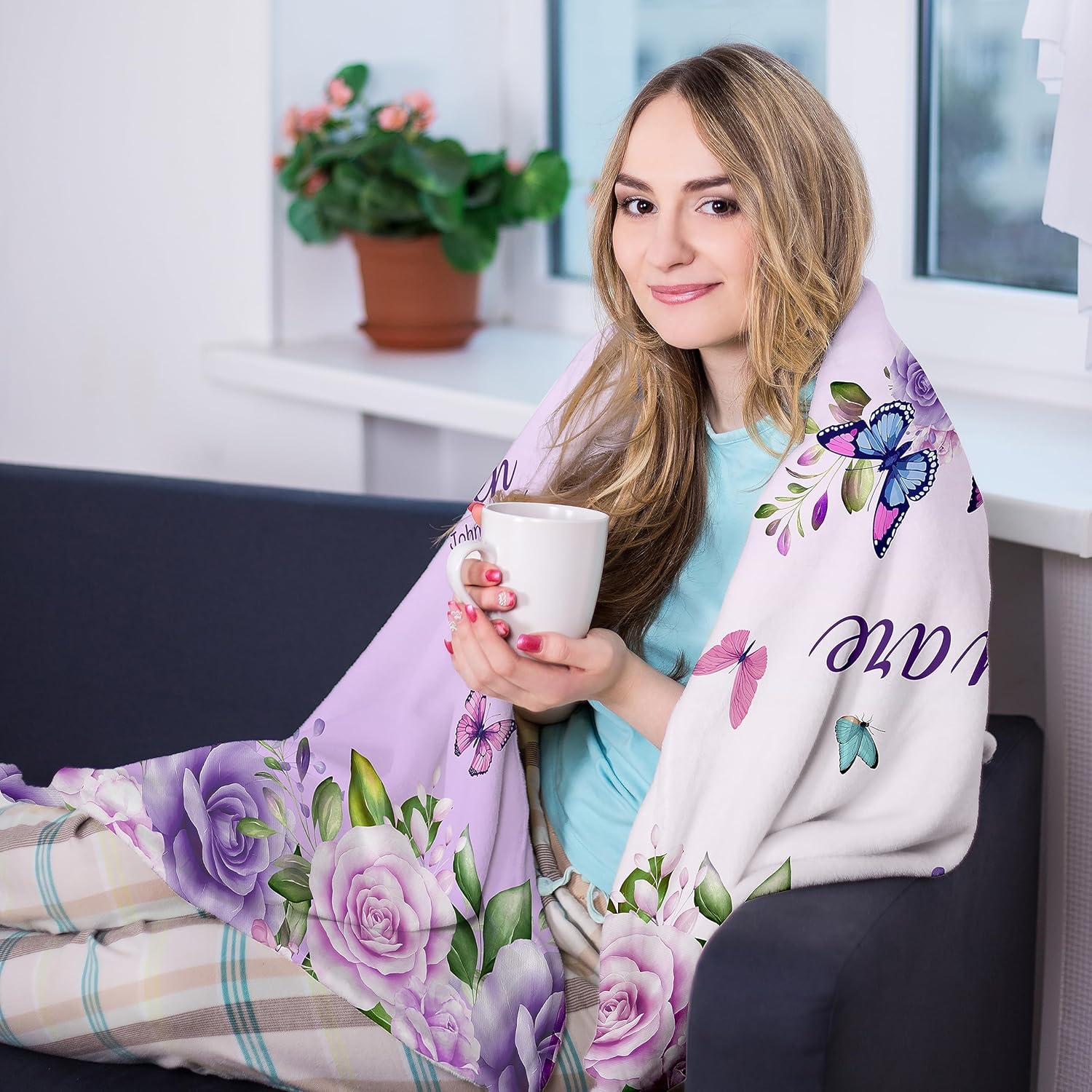 Purple Roses Butterflies Faith - Interior Design Warm のレビューと価格