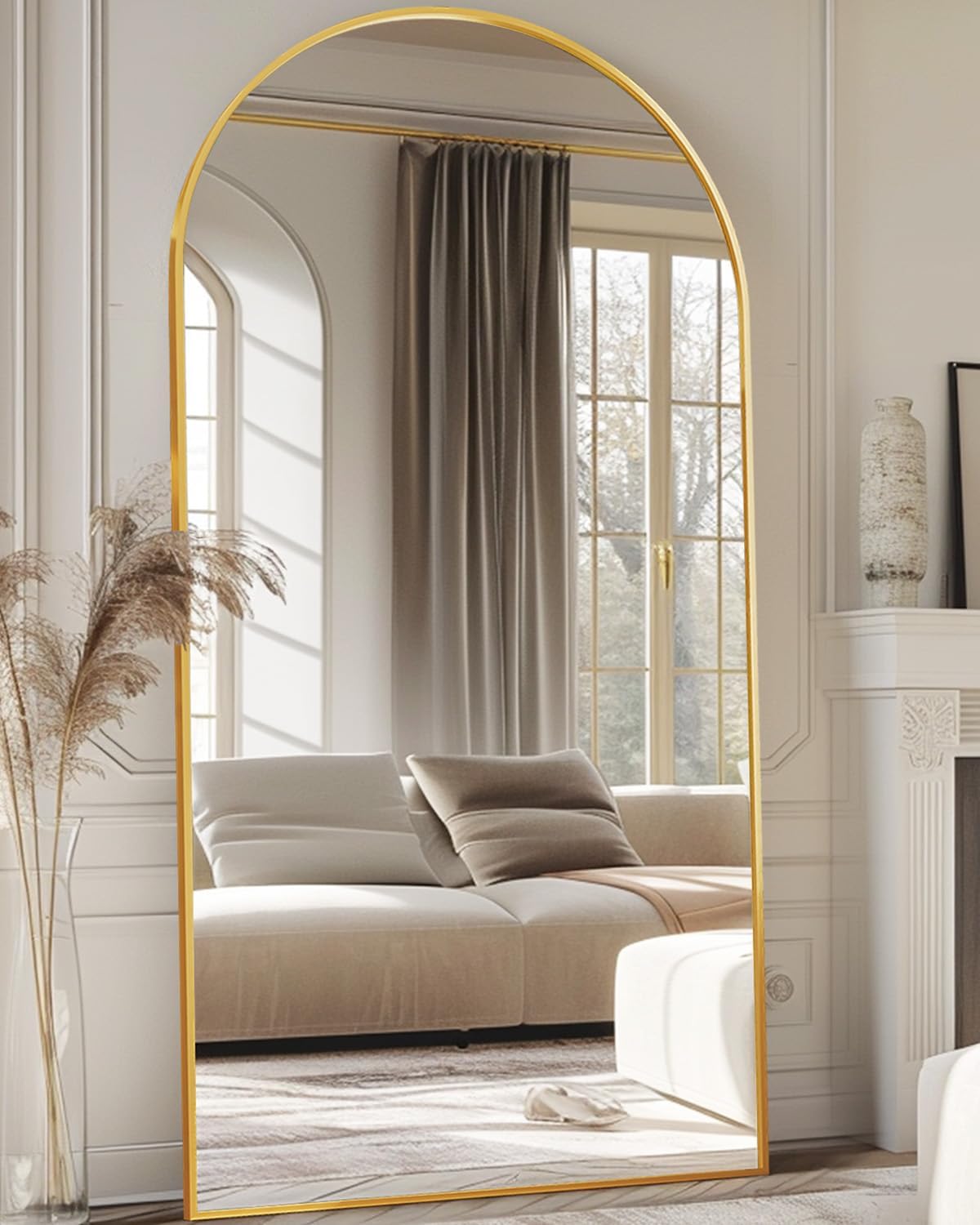 Oversized Full Length Mirror w - Arch Mirror Leaning のレビューと価格