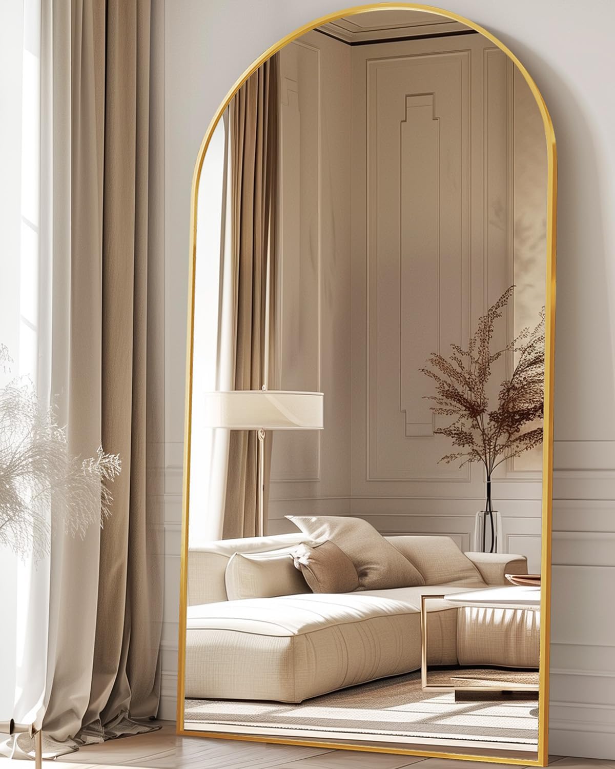 Oversized Full Length Mirror w - Arch Mirror Leaning のレビューと価格