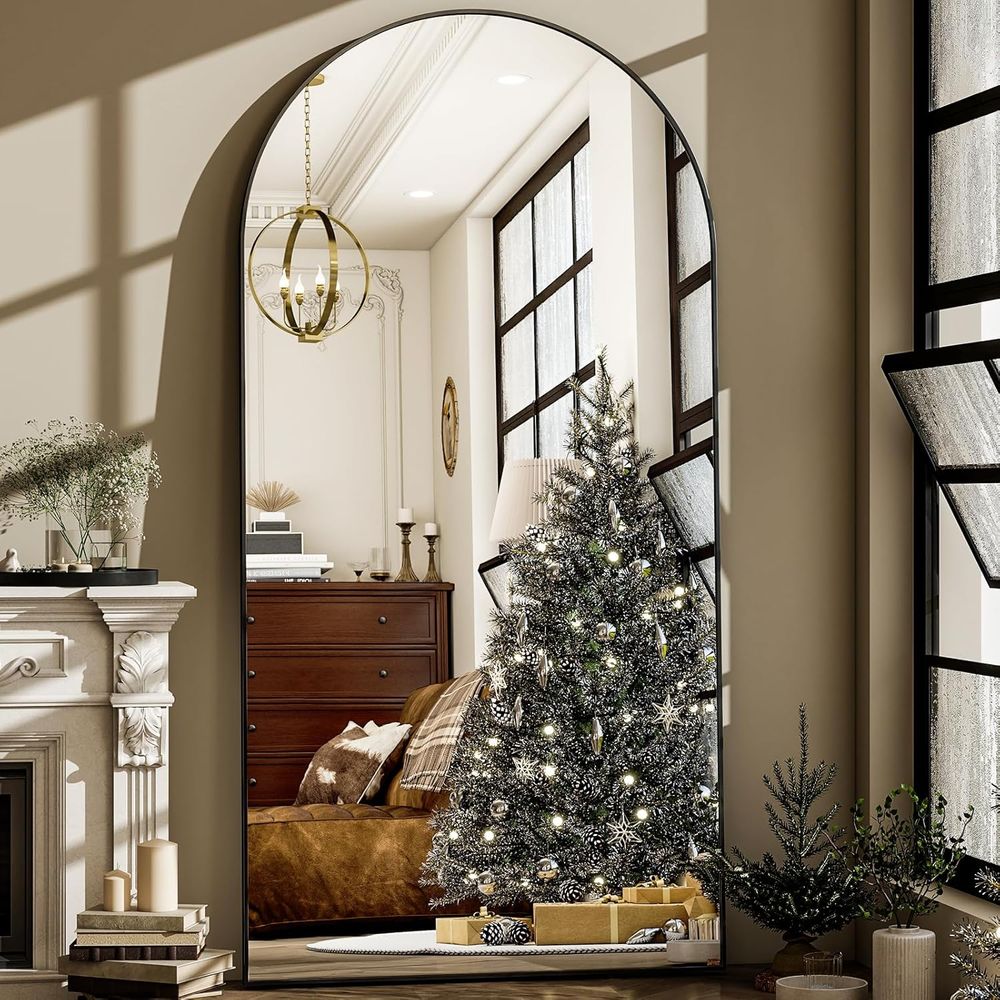 Large 76x46 Arch Floor Mirror  - Arch Mirror Leaning のレビューと価格
