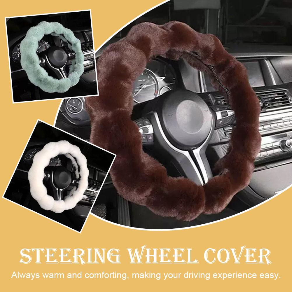 Fluffy Car Steering Wheel Cove - Interior Design Warm のレビューと価格