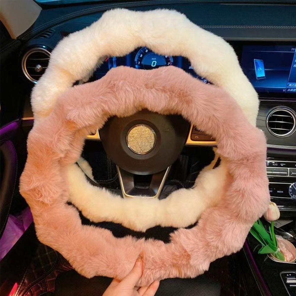 Fluffy Car Steering Wheel Cove - Interior Design Warm のレビューと価格
