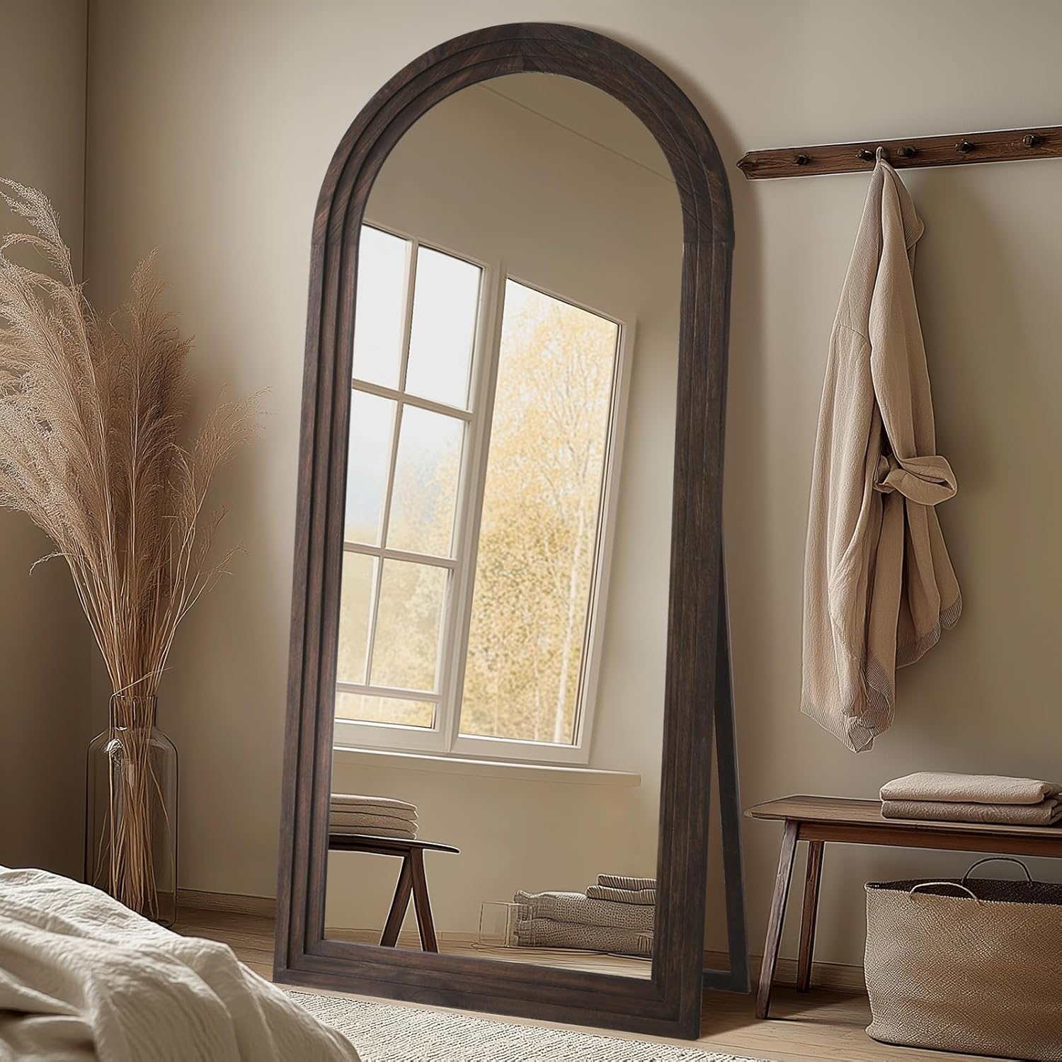 Arched Full Length Mirror Soli - Arch Mirror Leaning のレビューと価格