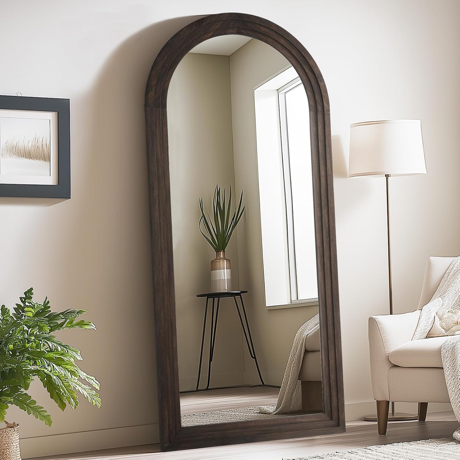 Arched Full Length Mirror Soli - Arch Mirror Leaning のレビューと価格
