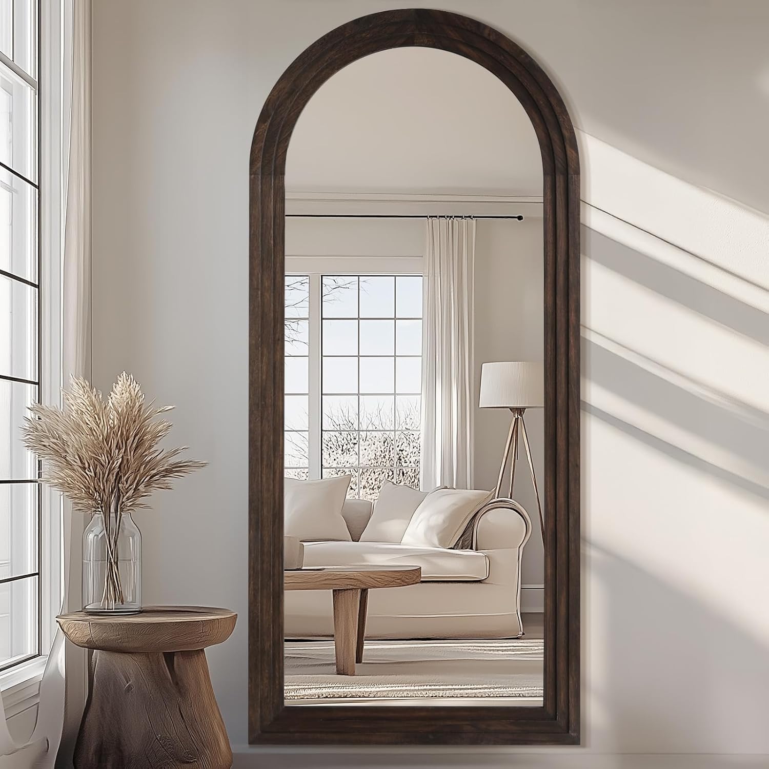 Arched Full Length Mirror Soli - Arch Mirror Leaning のレビューと価格