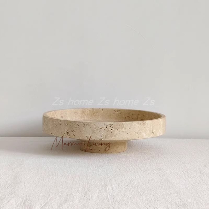 Beige Travertine Bowl Wabi Sab - Travertine Tray Oval のレビューと価格