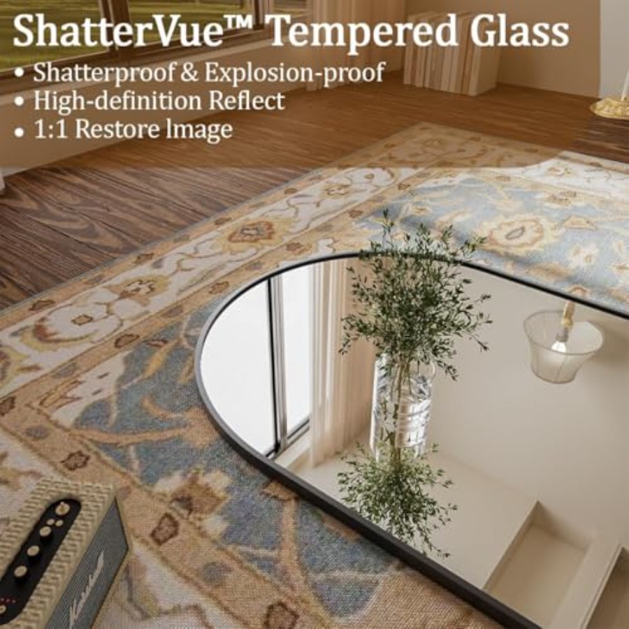 21x56 inch Arched Full Length  - Arch Mirror Leaning のレビューと価格
