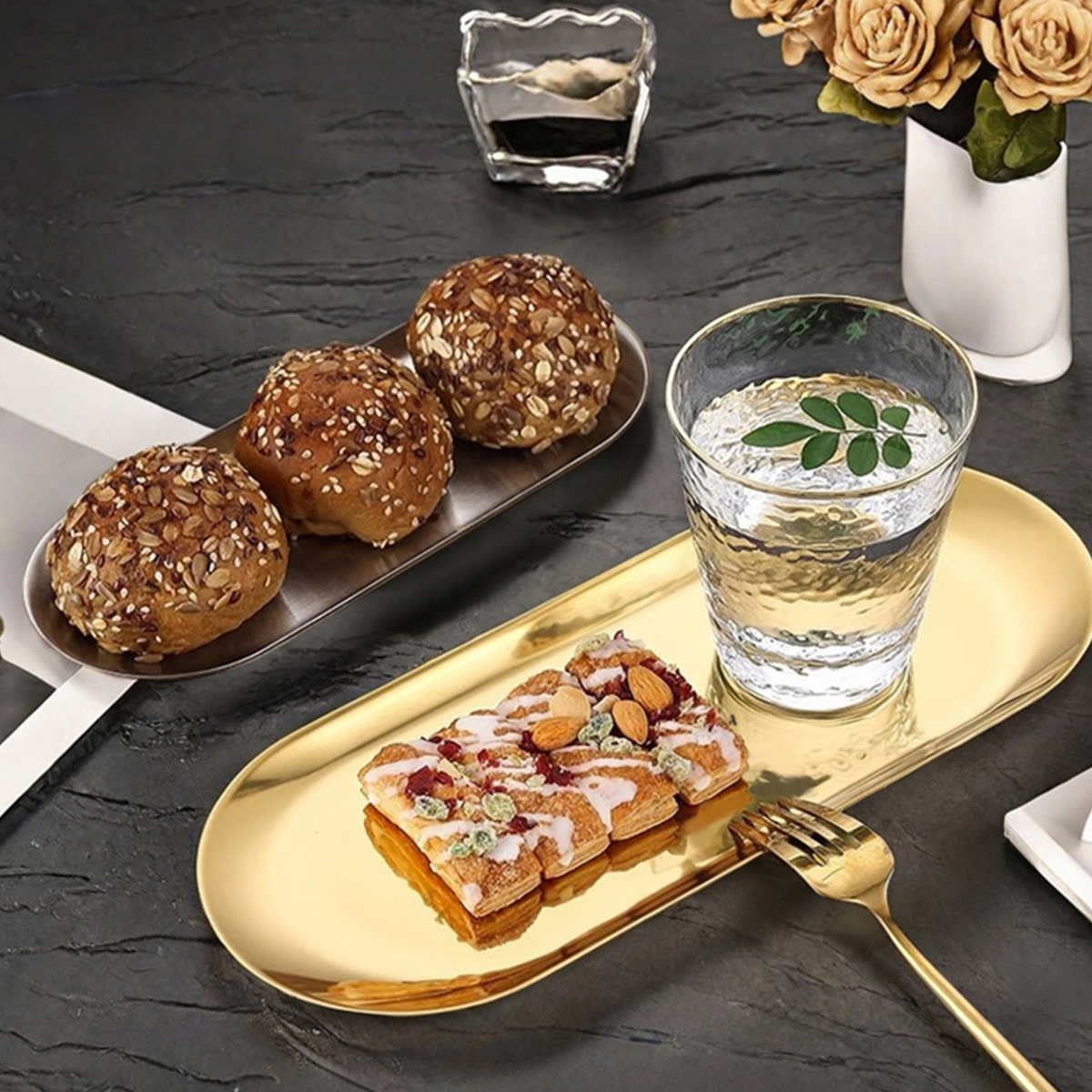 WORTHBUY Nordic Style Oval Ser - Travertine Tray Oval のレビューと価格