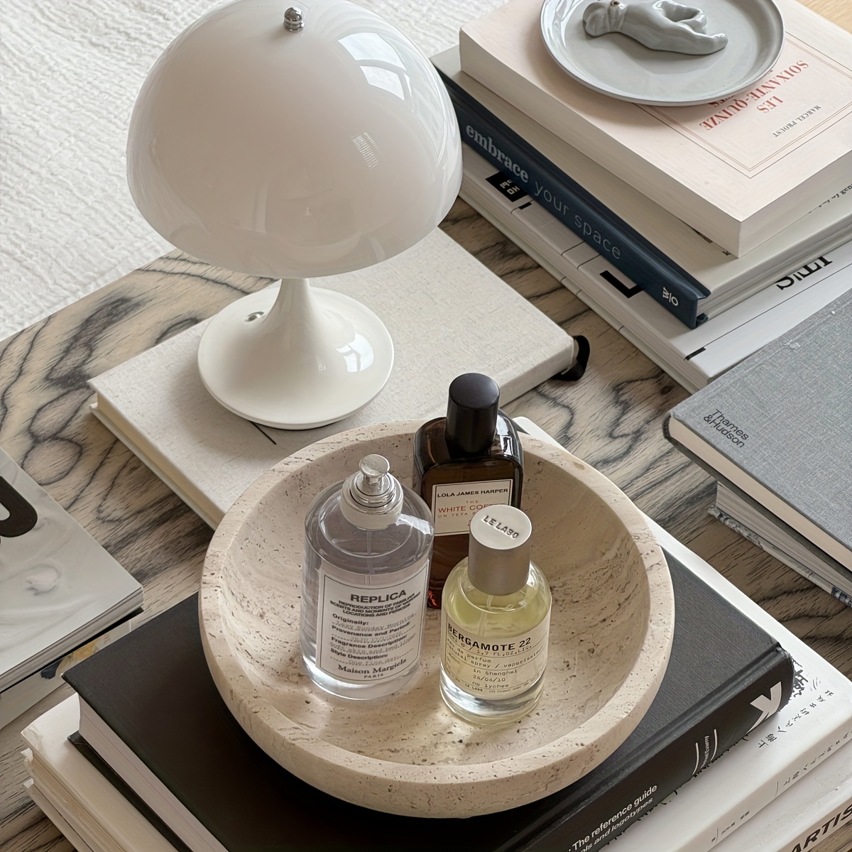 European Luxury Geometric Roun - Travertine Tray Oval のレビューと価格