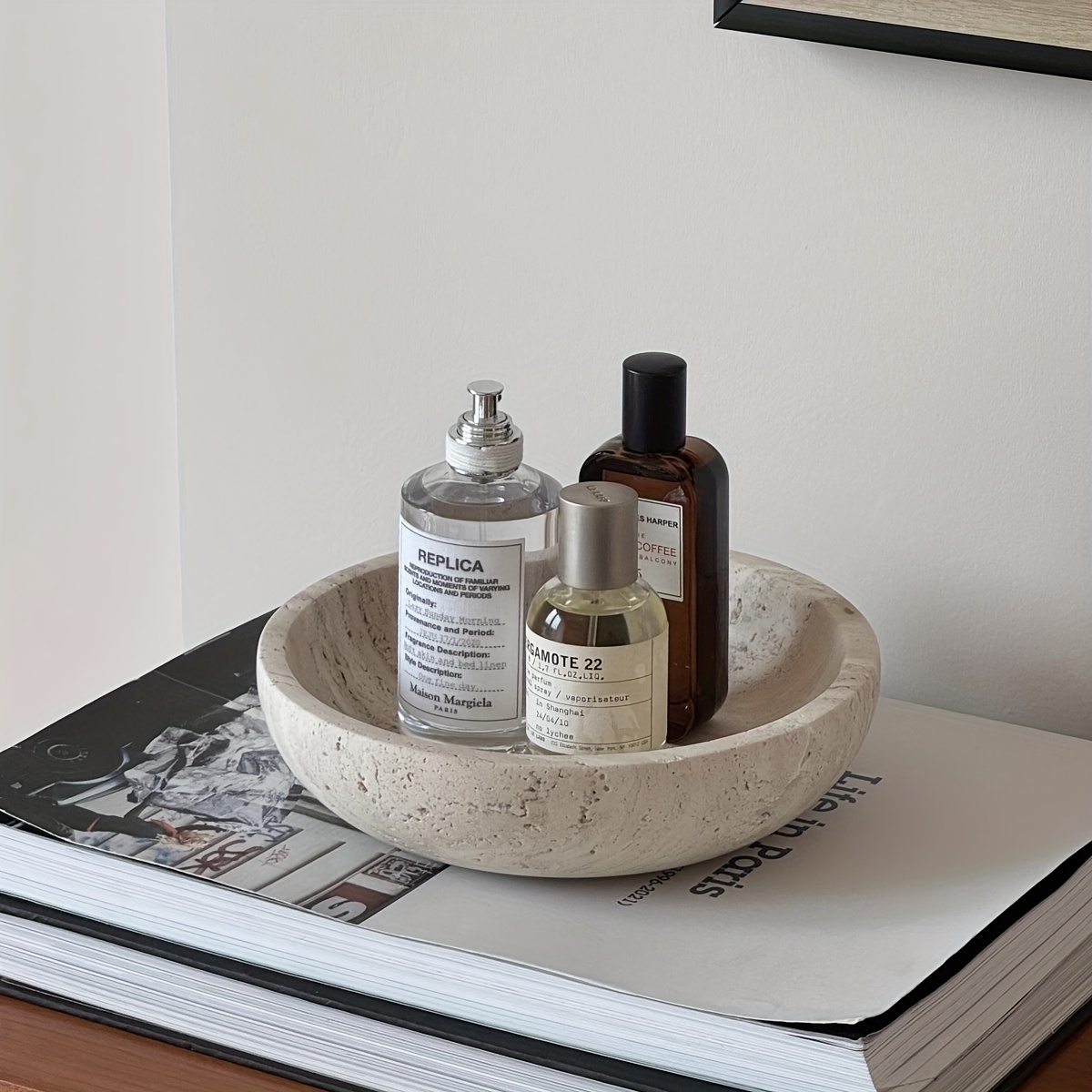 European Luxury Geometric Roun - Travertine Tray Oval のレビューと価格