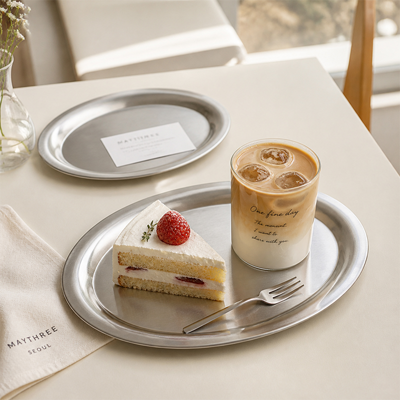 Stainless Steel Oval Plate Kor - Travertine Tray Oval のレビューと価格