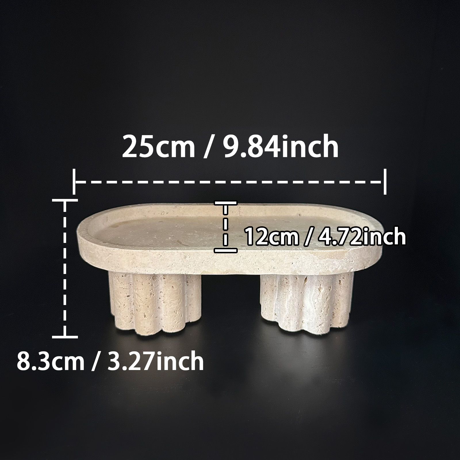 Natural travertine oval tray,  - Travertine Tray Oval のレビューと価格