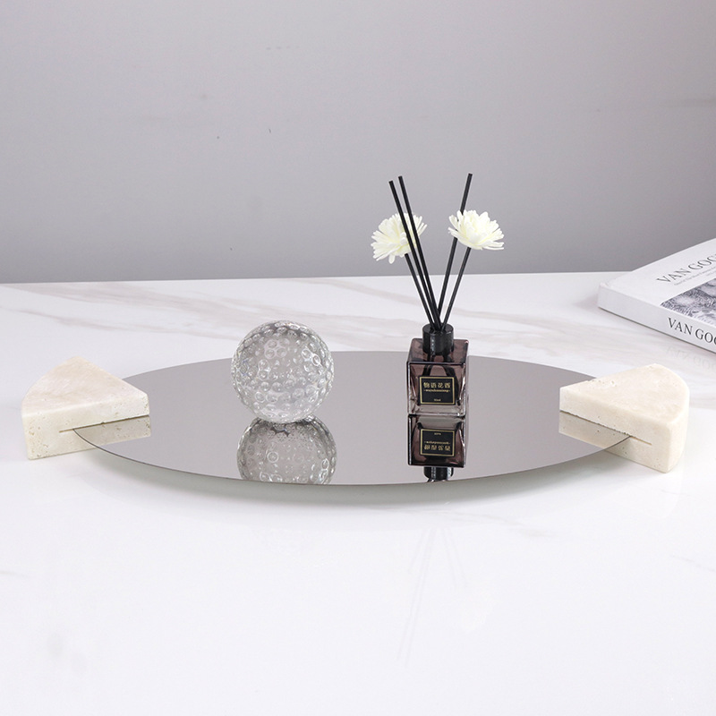 Oval tray simple modern traver - Travertine Tray Oval のレビューと価格