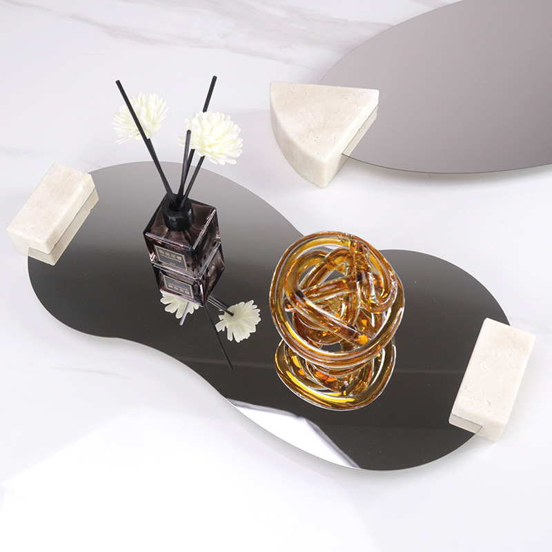 Oval tray simple modern traver - Travertine Tray Oval のレビューと価格