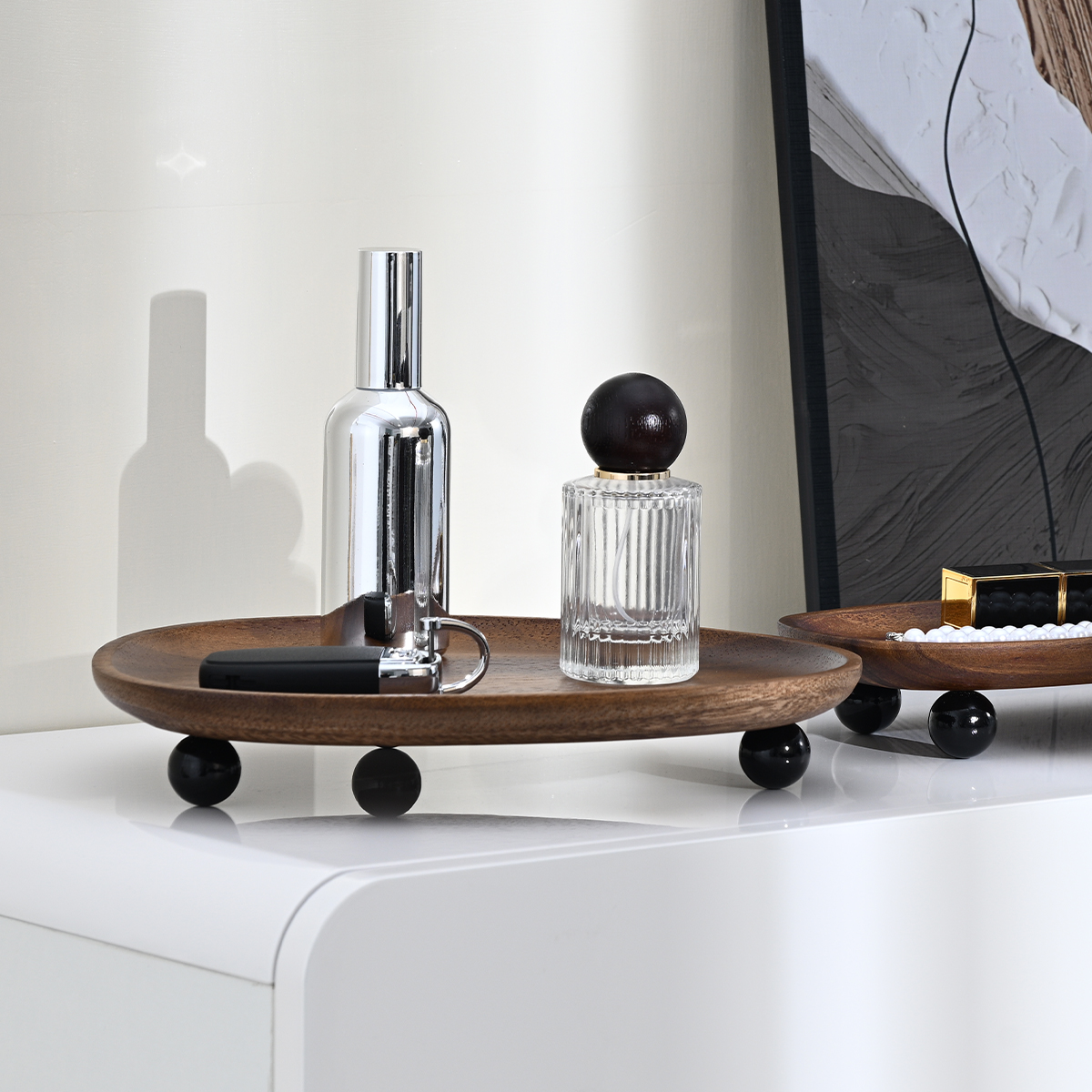 Wooden Oval Irregular Tray, Mu - Travertine Tray Oval のレビューと価格