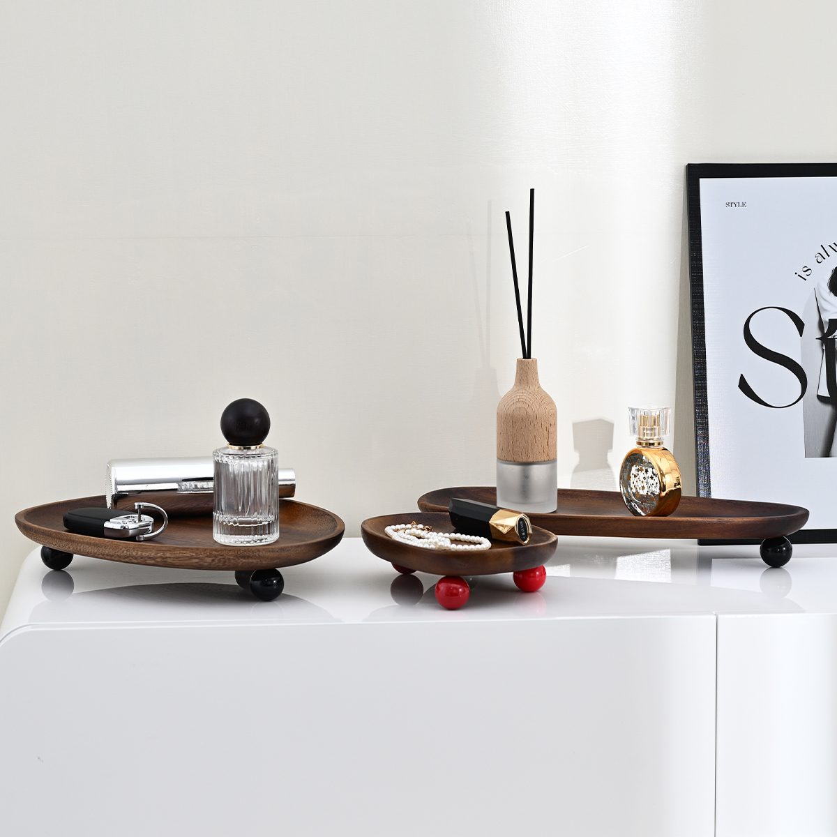 Wooden Oval Irregular Tray, Mu - Travertine Tray Oval のレビューと価格