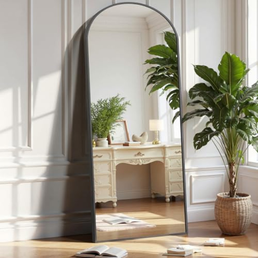Black Arched Full Length Mirro - Arch Mirror Leaning のレビューと価格
