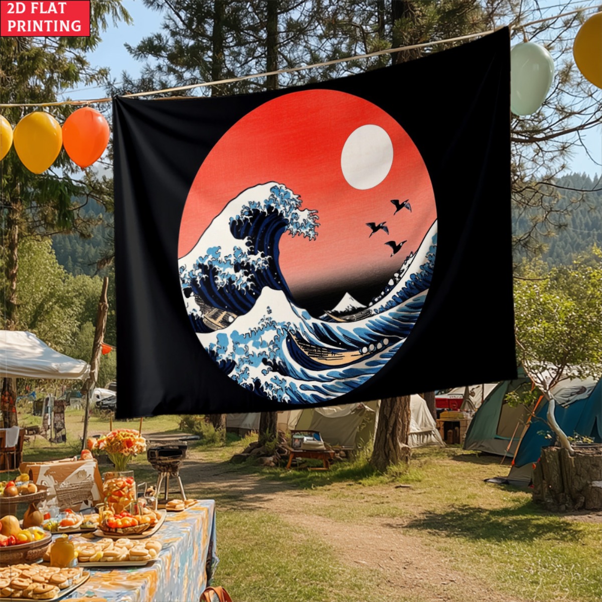 unframed Japanese Wave Sunset  - Interior Design Zen Style のレビューと価格