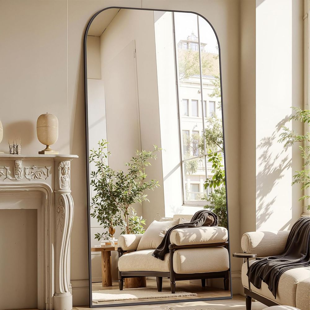 ull Length Mirror with Stand 7 - Arch Mirror Leaning のレビューと価格